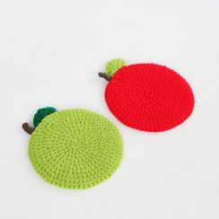 20 Pcs Apple Crochet Knitted Cup Mat