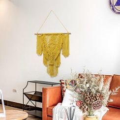 Simple Knitting Macrame Wall Hanging